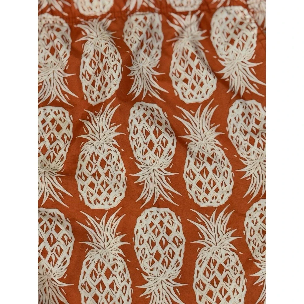 OP Ocean Pacific Shorts Men's XL/XG 40/42 Swim Trunks Orange Hawaiian Pineapple
